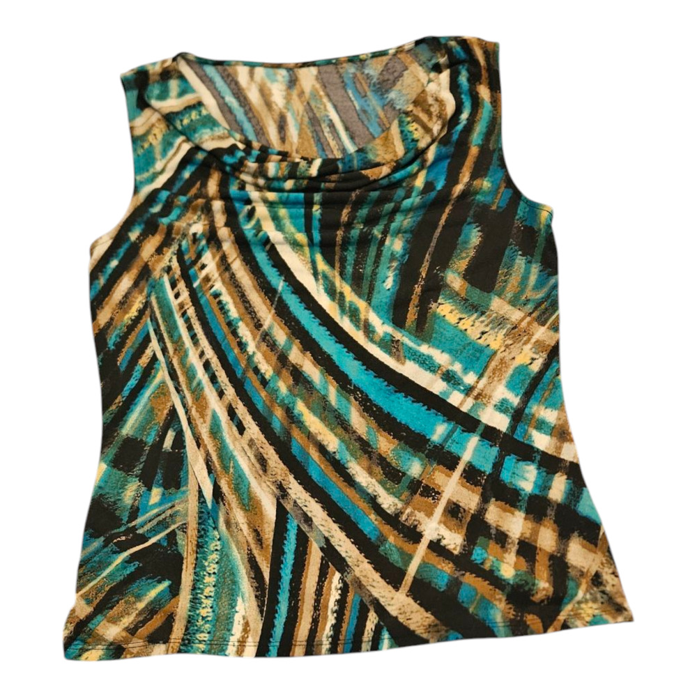 Medium Multicolor Sleeveless Pullover Shirt